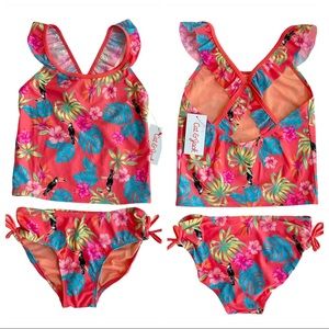 Cat & Jack girls tropical swimsuit